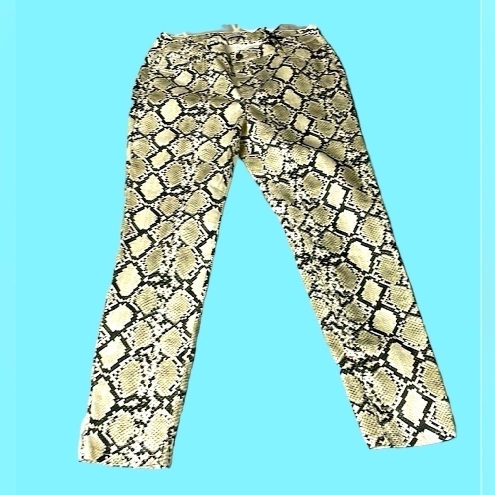 Size 15 Hammer Jeans snake print Straight legged pleather pants